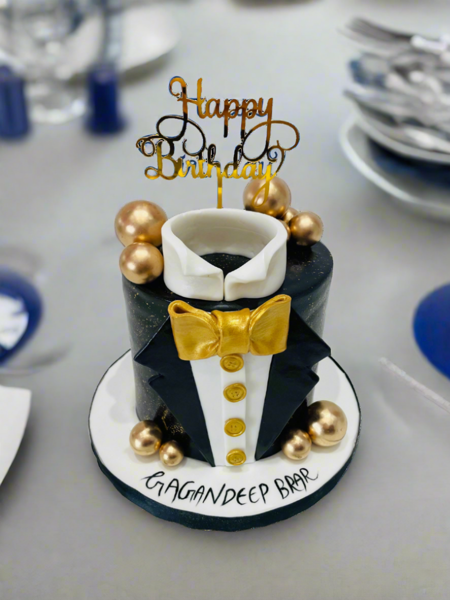 Gagan Tuxedo Fondant Birthday Cake