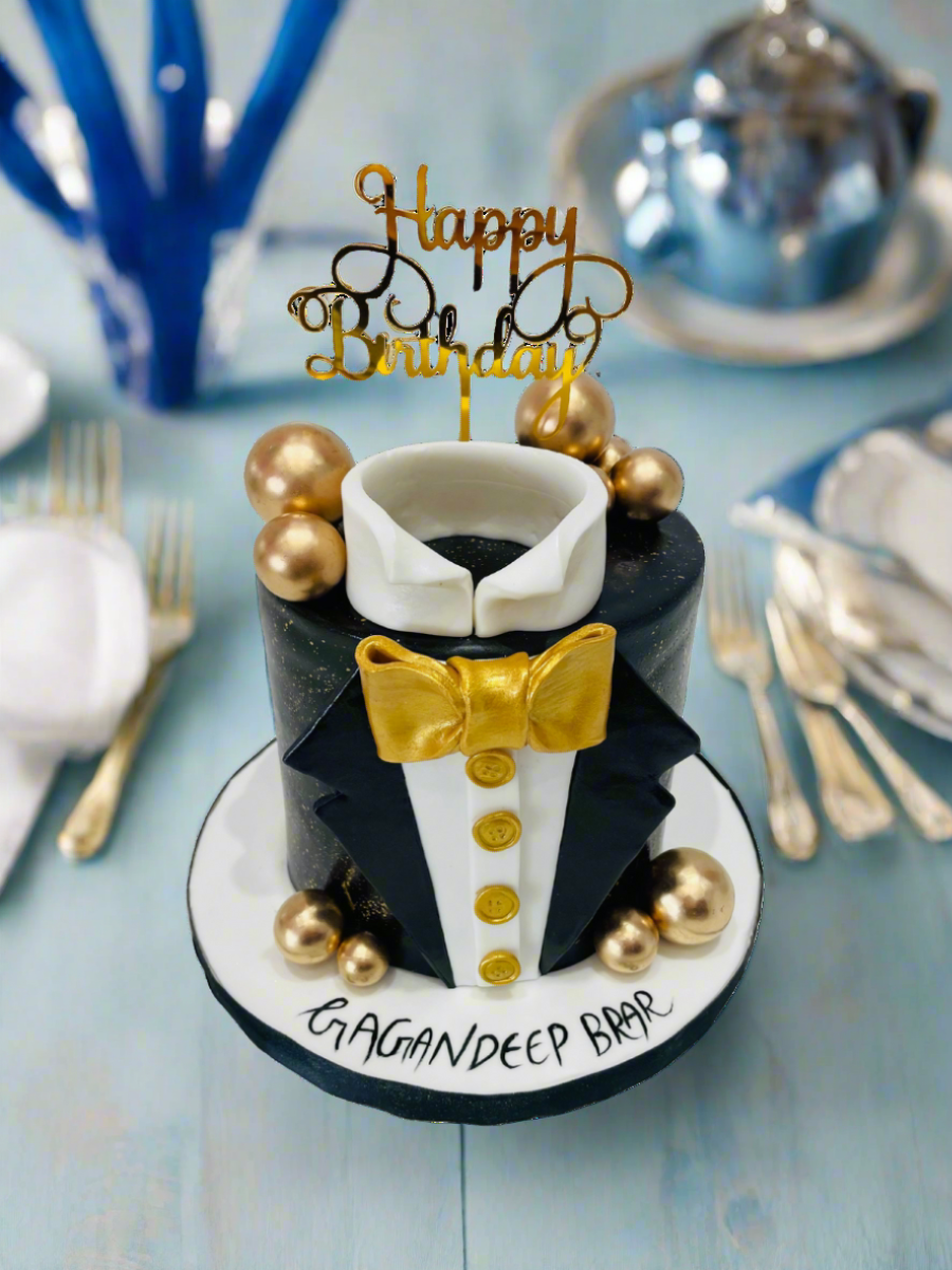 Gagan Tuxedo Fondant Birthday Cake