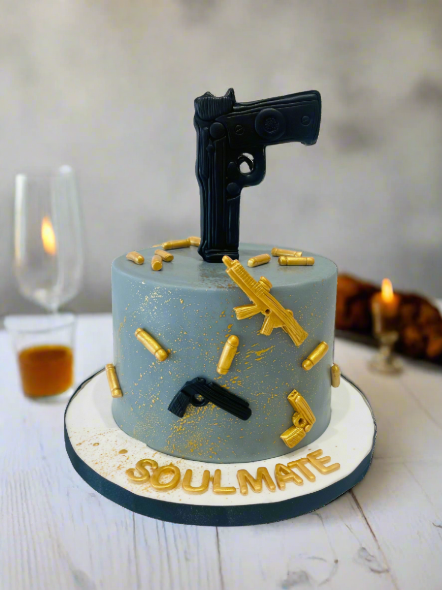 Gun Fondant Cake