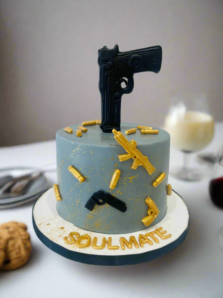 Gun Fondant Cake
