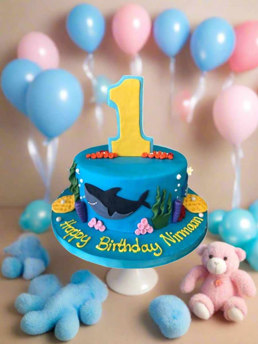 Baby Shark Fondant Cake