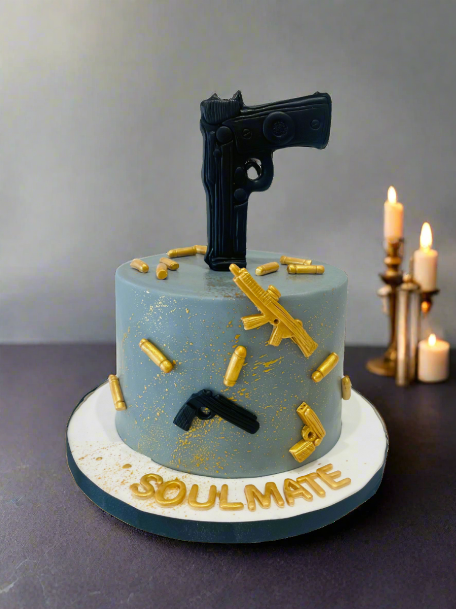Gun Fondant Cake
