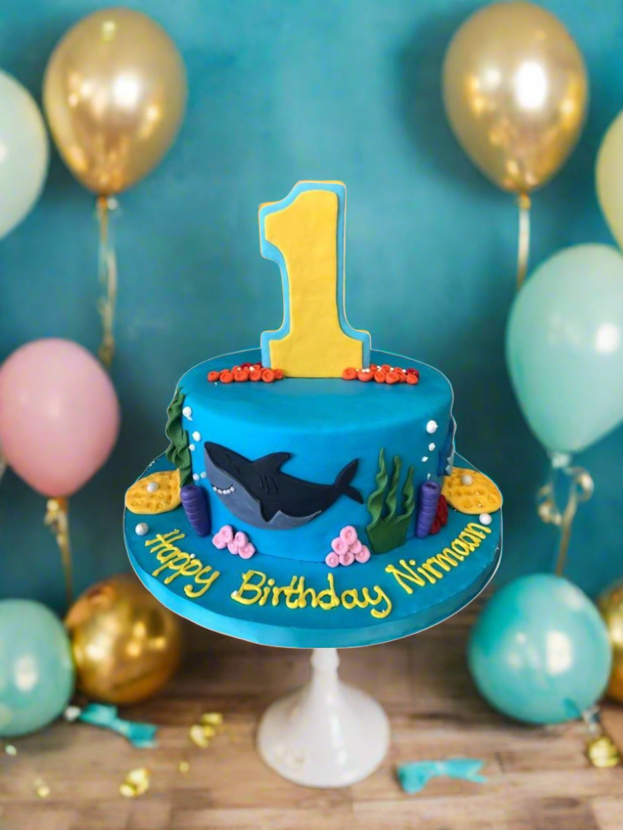 Baby Shark Fondant Cake