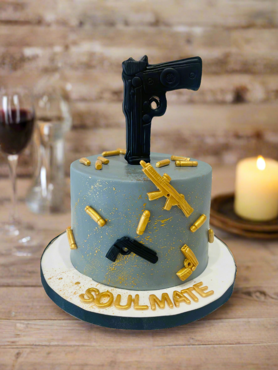Gun Fondant Cake