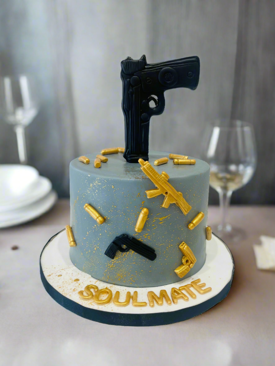 Gun Fondant Cake