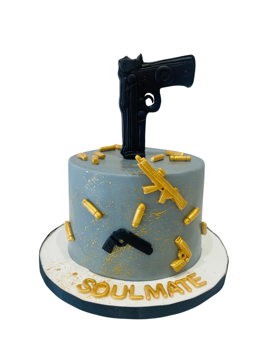 Gun Fondant Cake