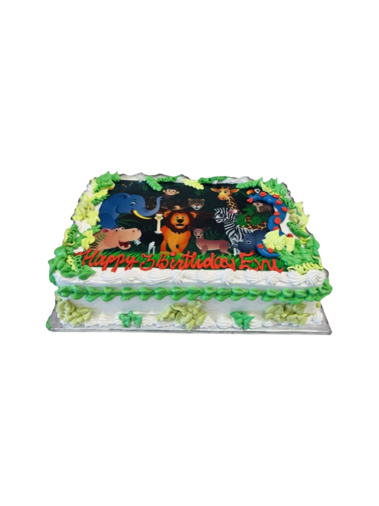 Aanya Jungle Birthday Cake