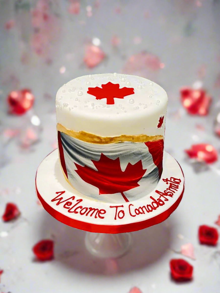 Welcome To Canada Fondant Cake