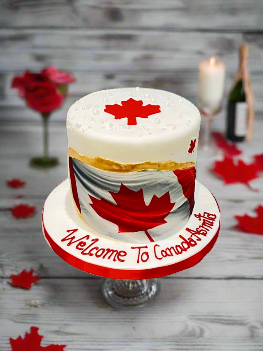 Welcome To Canada Fondant Cake