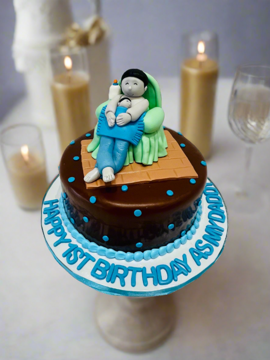Son & Father Fondant Cake