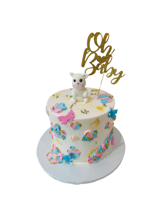 Oh Baby Bunny Baby Shower Cake
