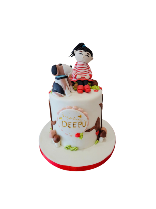 I Love My Dog Fondant Cake