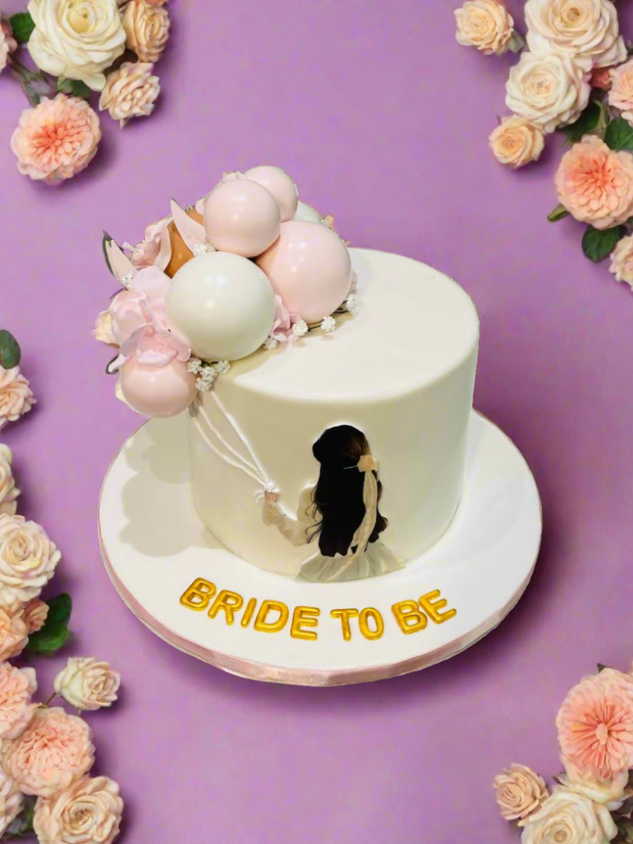 Bride To Be Balloon Fondant Cake