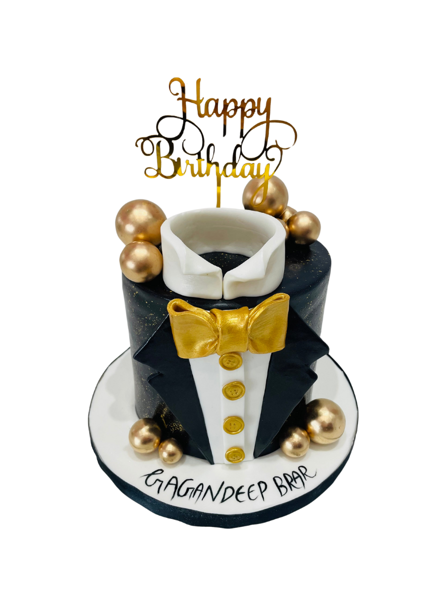 Gagan Tuxedo Fondant Birthday Cake