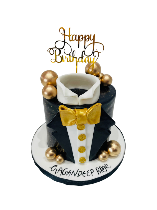 Gagan Tuxedo Fondant Birthday Cake