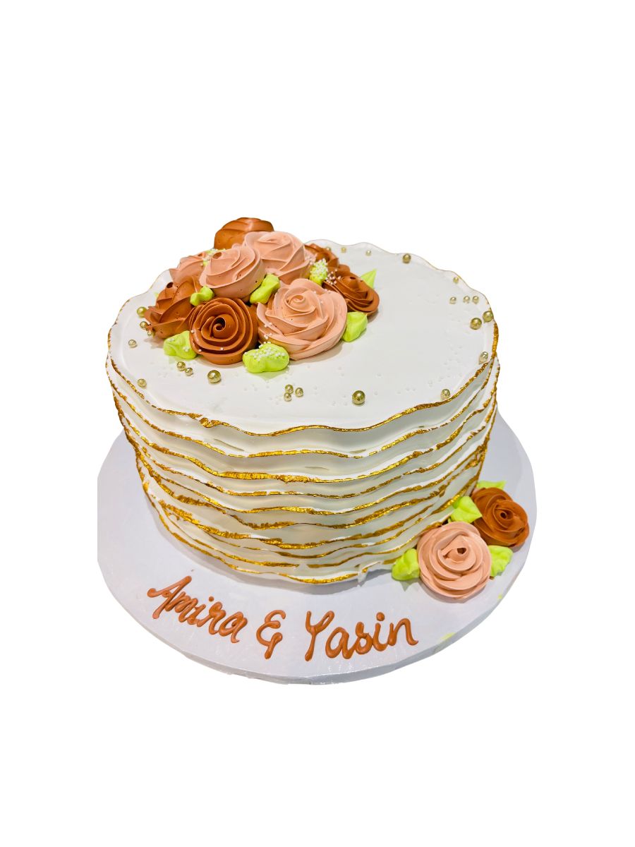 Gold Ruffle Cake
