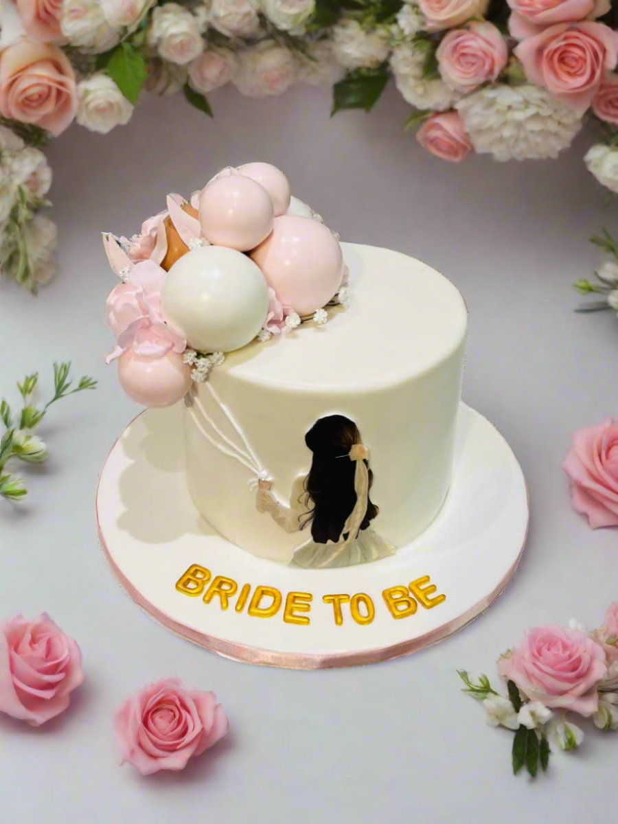 Bride To Be Balloon Fondant Cake
