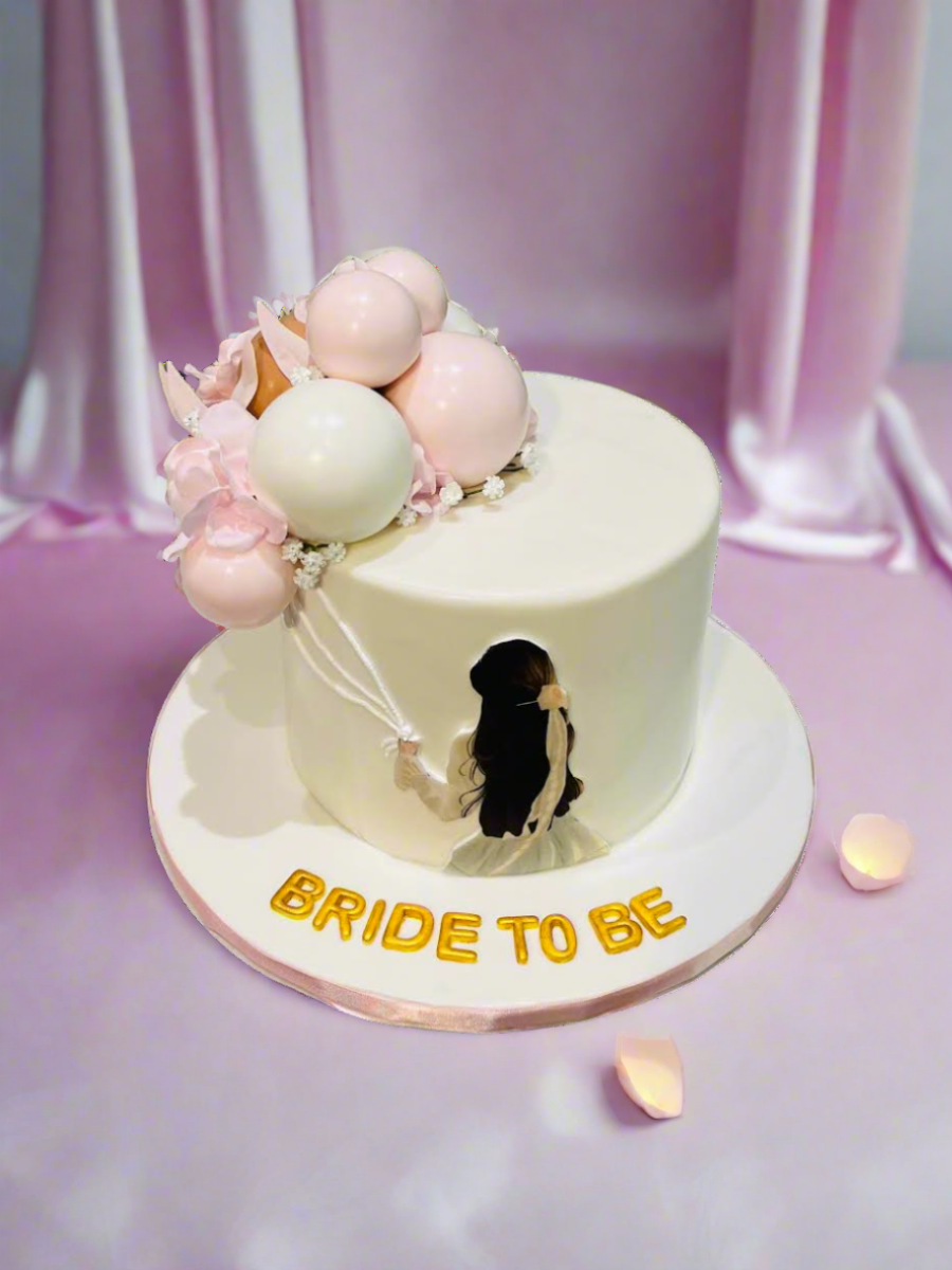 Bride To Be Balloon Fondant Cake