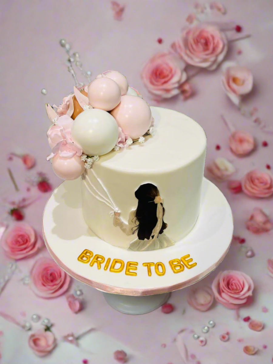 Bride To Be Balloon Fondant Cake