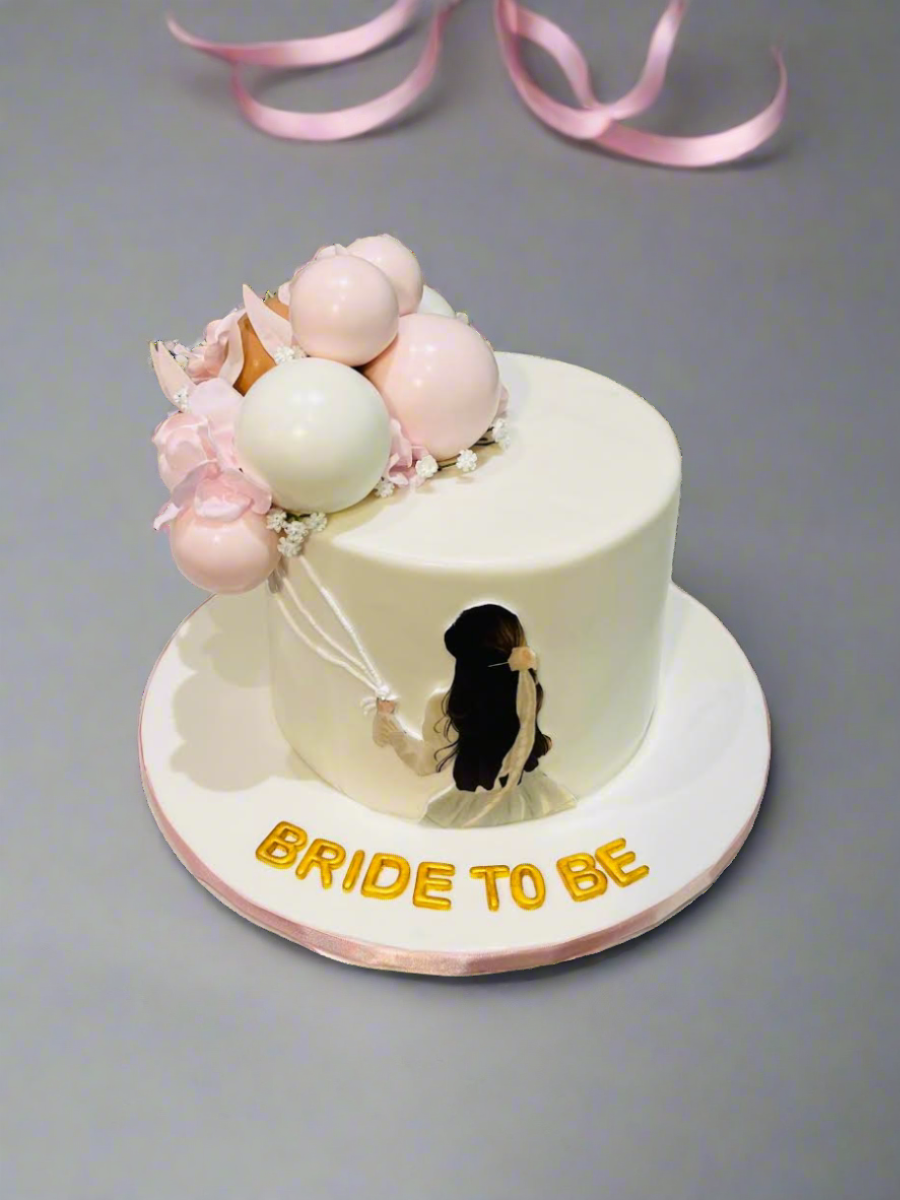 Bride To Be Balloon Fondant Cake