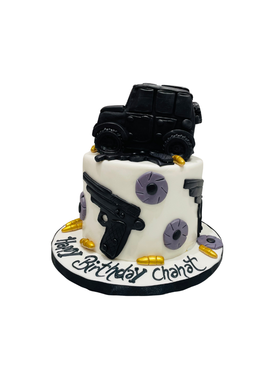 Chahat Jeep Fondant Cake