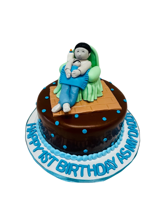 Son & Father Fondant Cake