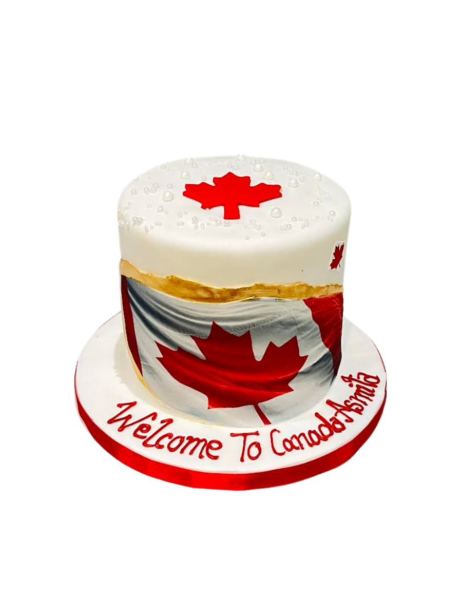 Welcome To Canada Fondant Cake