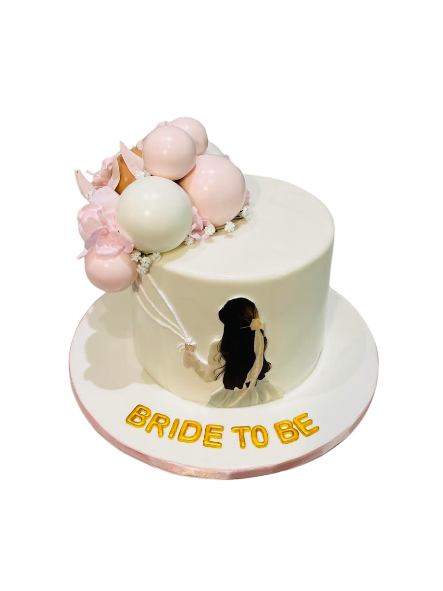 Bride To Be Balloon Fondant Cake