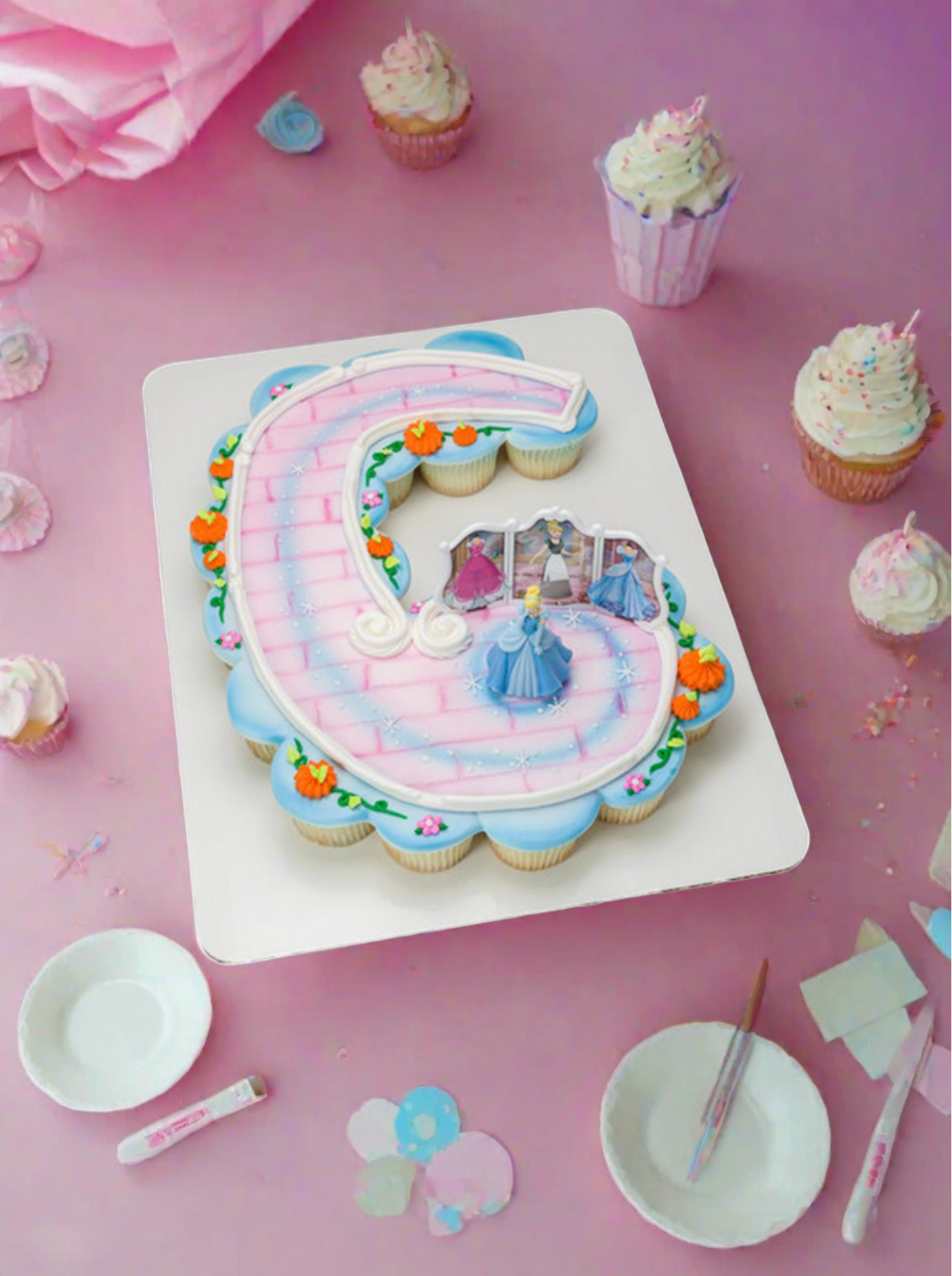 6Th Birthday Cinderella Transform Cupcakes