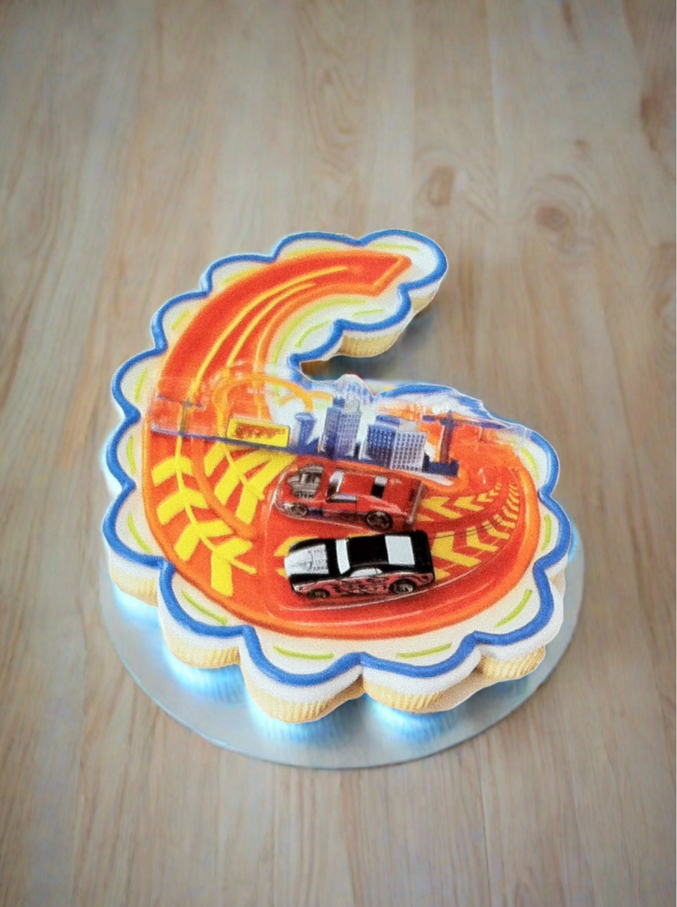 6Th Birthday Hot Wheels Cupcakes
