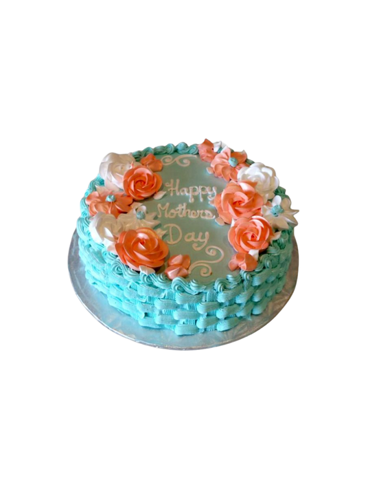 Teal Basket Cake