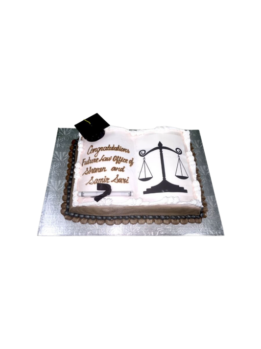 Diploma Book Cake