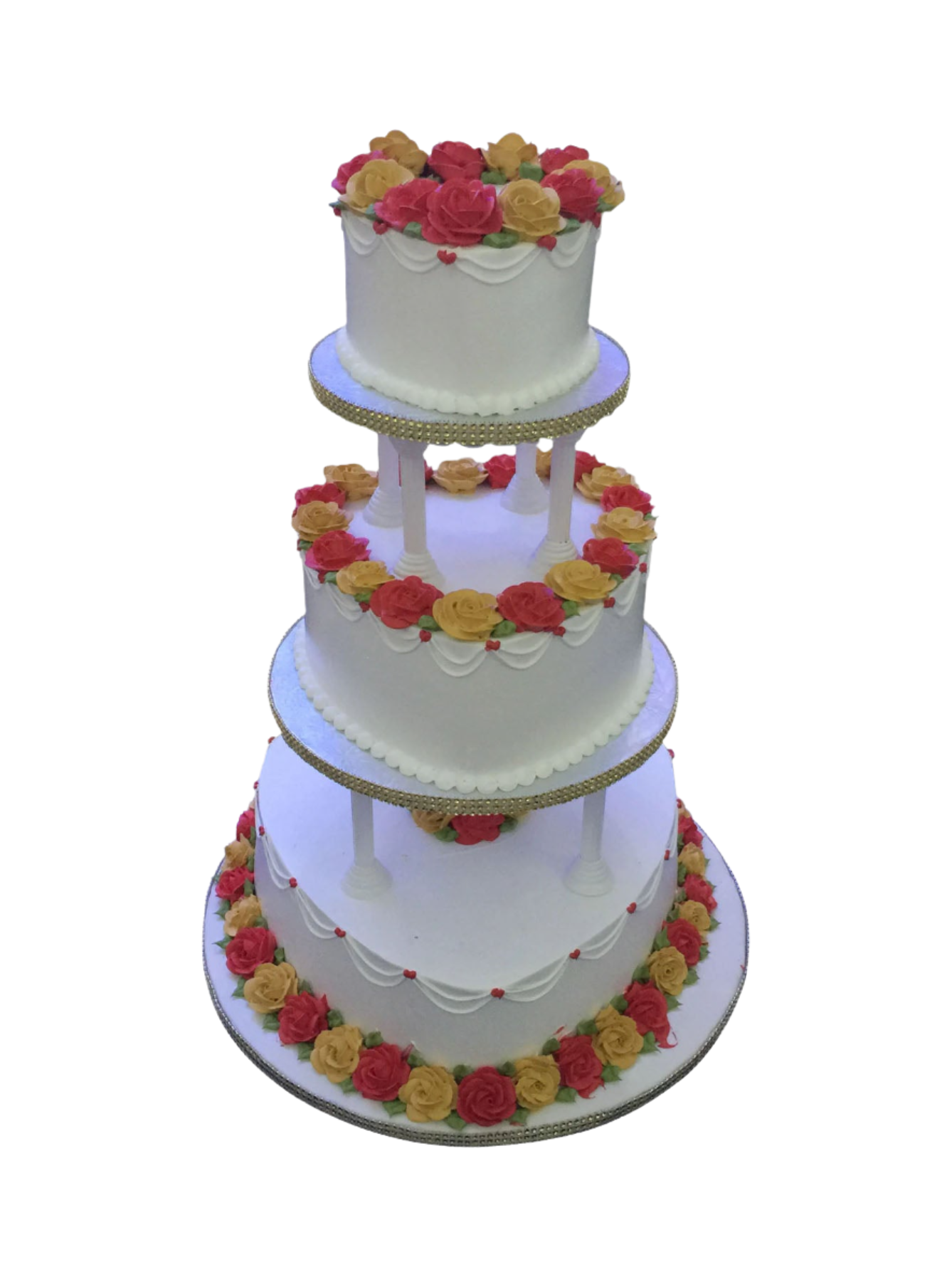 Janice Heart Wedding Cake