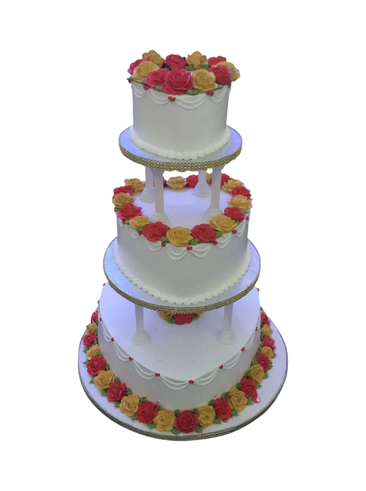 Janice Heart Wedding Cake