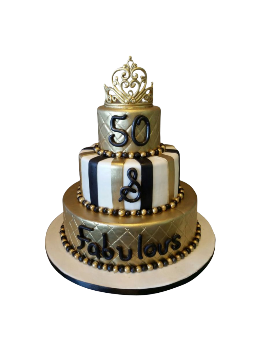 50 & Fabulous Tiered Cake