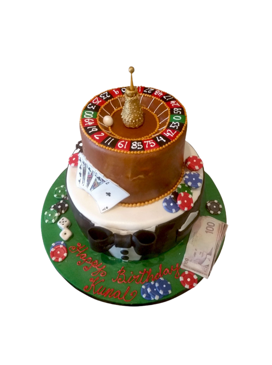 Casino Fondant Birthday Cake