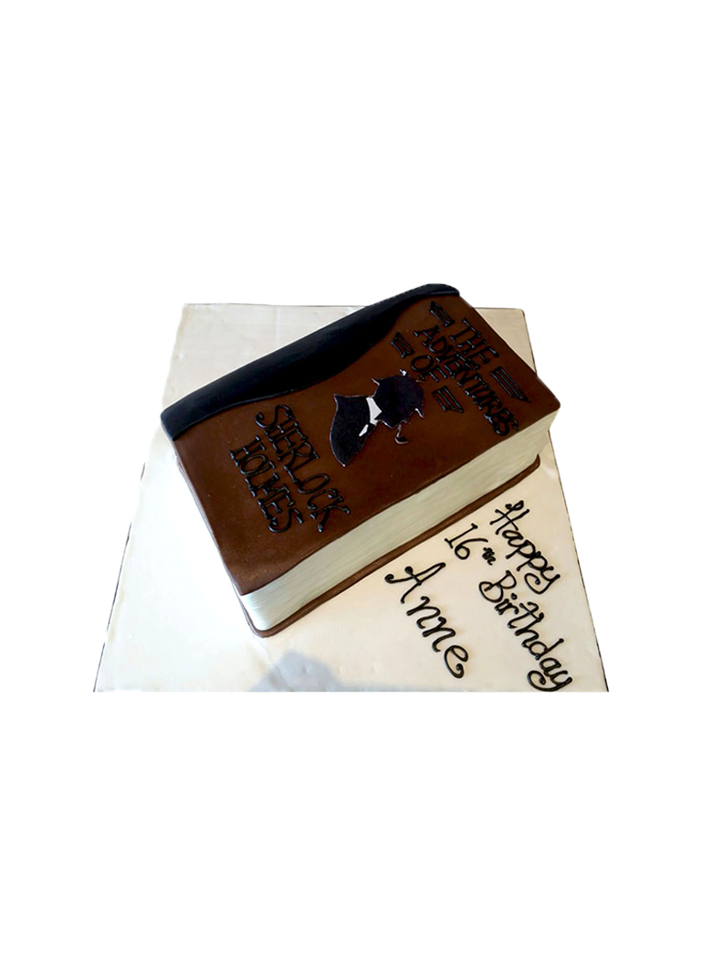 Sherlock Holmes Book Molded Cake