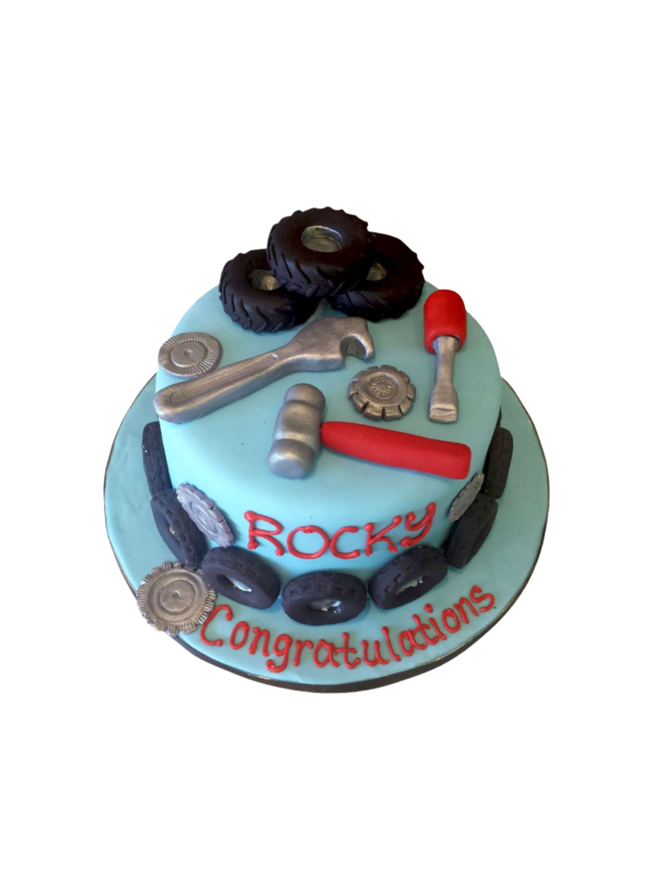 Rocky Mechanic Fondant Cake