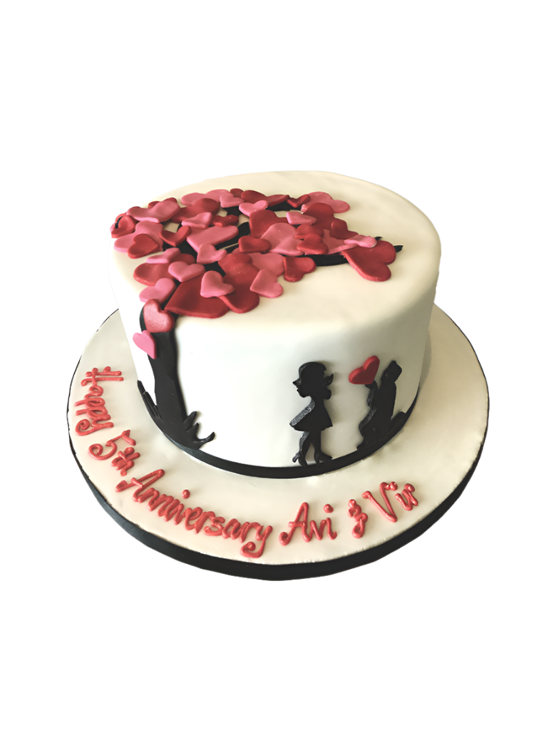 Tree Of Hearts Fondant Cake