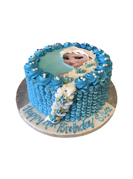 Frozen Rosette Cake