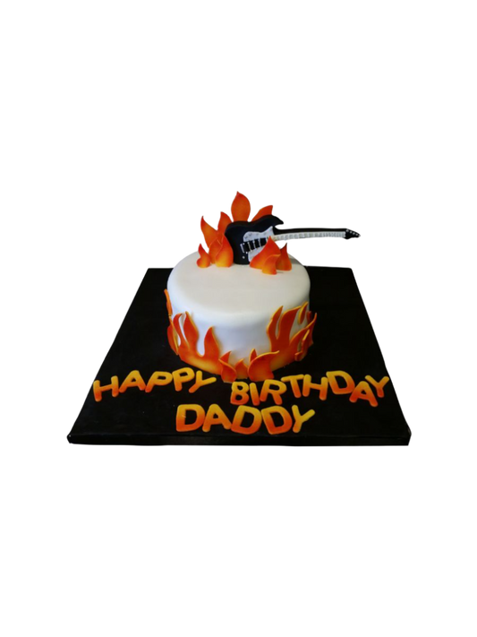 Guitar Fondant Cake