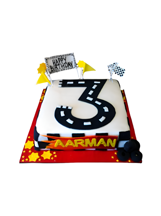Race Car Speedster Fondant Cake
