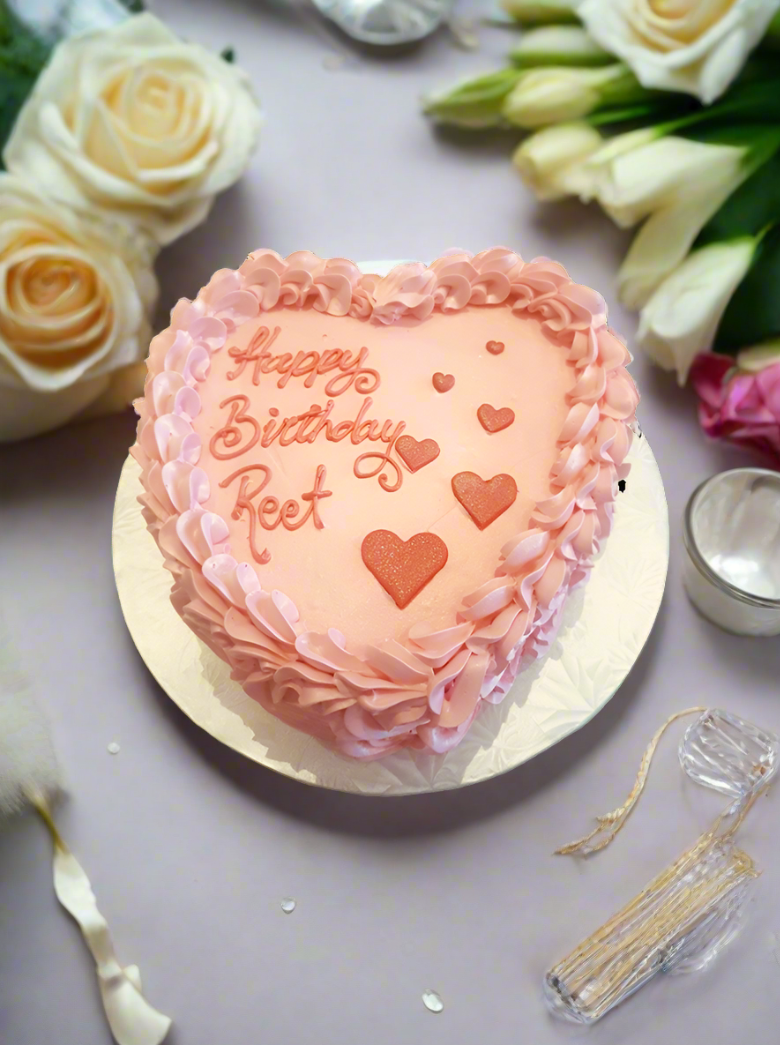 Heart Rosette Birthday Cake