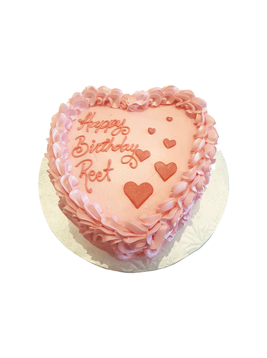 Heart Rosette Birthday Cake