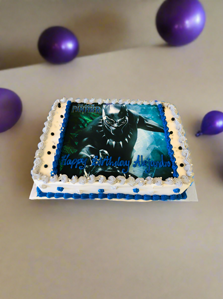 Black Panther Photo Cake