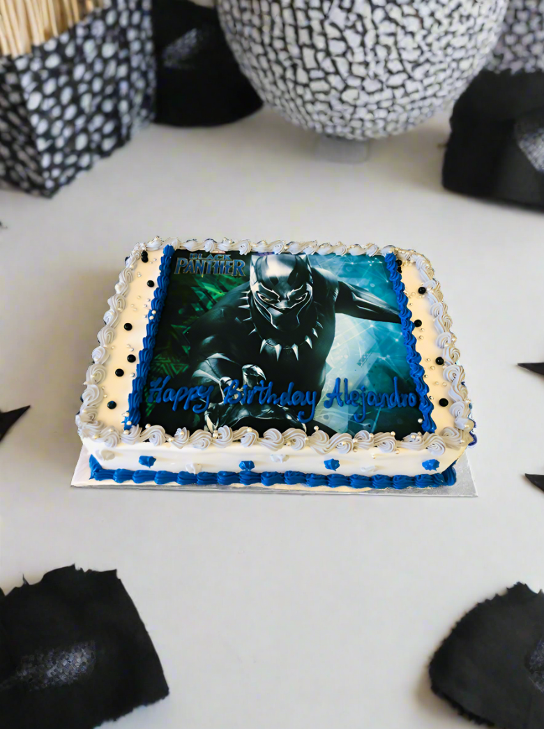 Black Panther Photo Cake