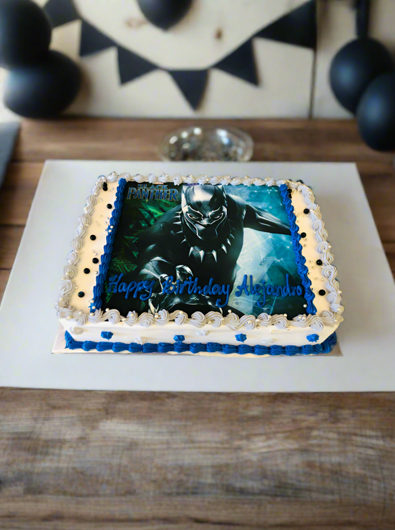 Black Panther Photo Cake