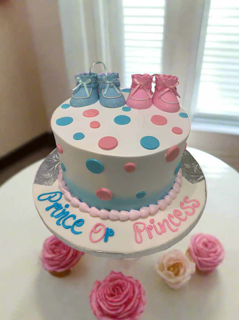 Polka Dot Baby Shower Cake