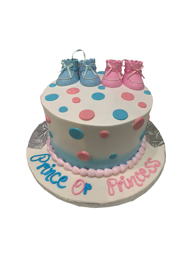 Polka Dot Baby Shower Cake