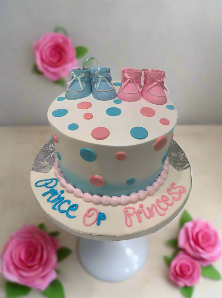 Polka Dot Baby Shower Cake